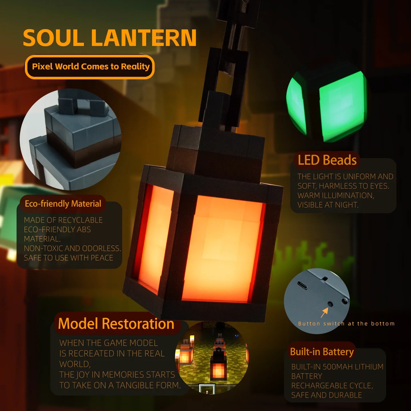 GlowyMine™ Radiant Pixel Lantern